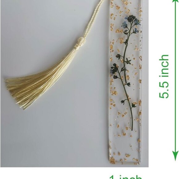 5.5x1 inch Flower Handmade Resin Floral with Dried Flowers Forget-me-not - Picture 4 of 4